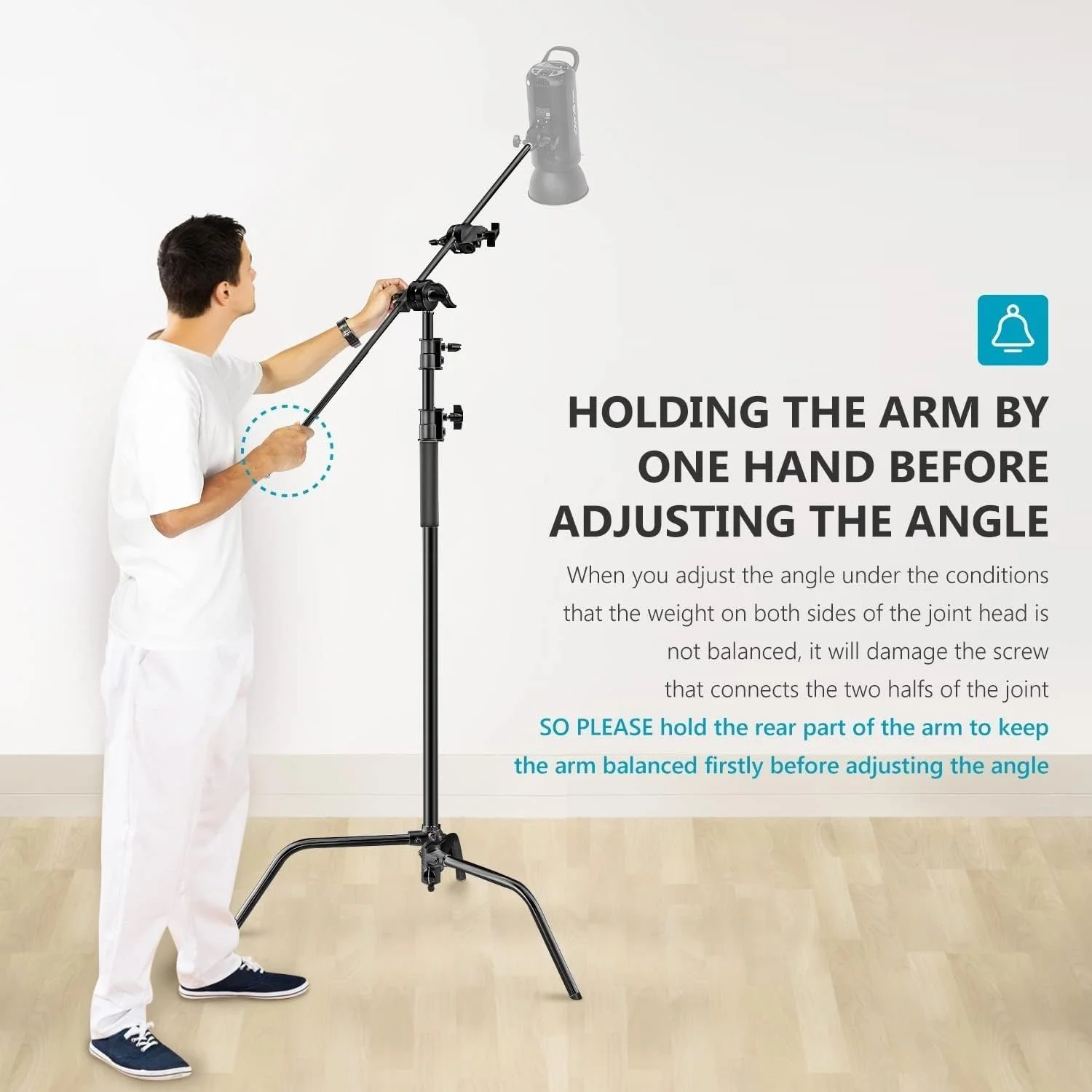 Штатив для студійного світла Neewer 2-Pack Studio Light Stands Black, фото №2 Штатив для студійного світла Neewer 2-Pack Studio Light Stands Black, фото №2