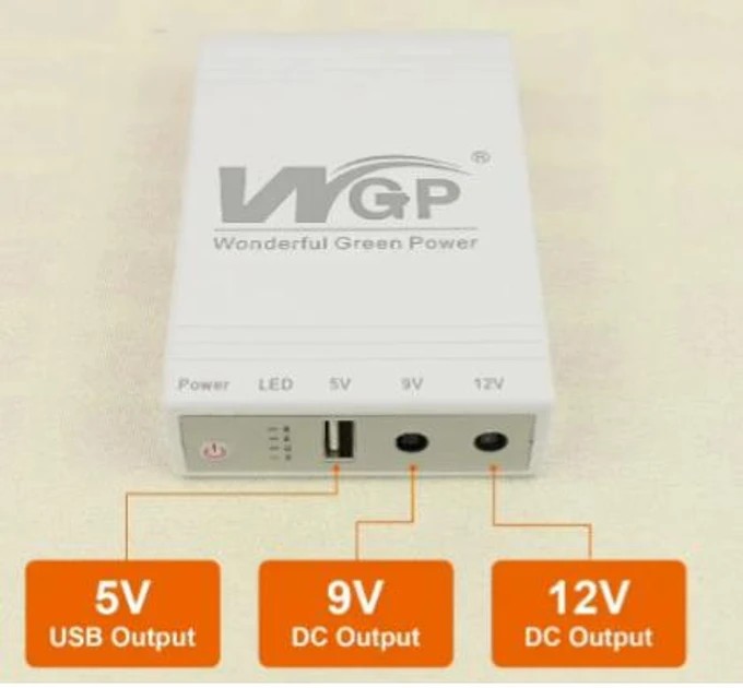Источник бесперебойного питания WGP103-5912 ИБП для сетевого устройства роутера Mini DC UPS 5v+9v+12v 8800m, фото №9 Источник бесперебойного питания WGP103-5912 ИБП для сетевого устройства роутера Mini DC UPS 5v+9v+12v 8800m, фото №9