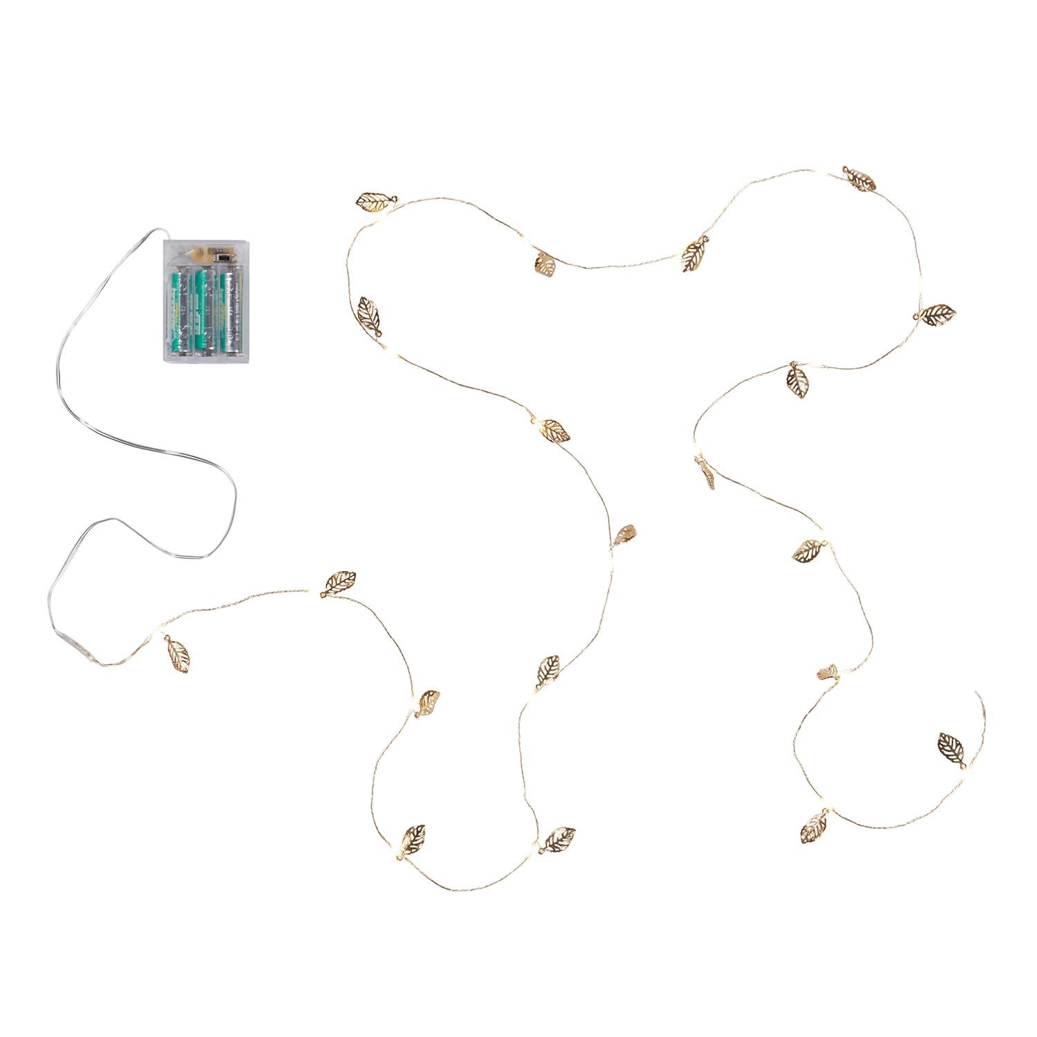Гирлянда Lights4fun 20 Gold Leaf Warm White Micro LED, золотая, фото №6