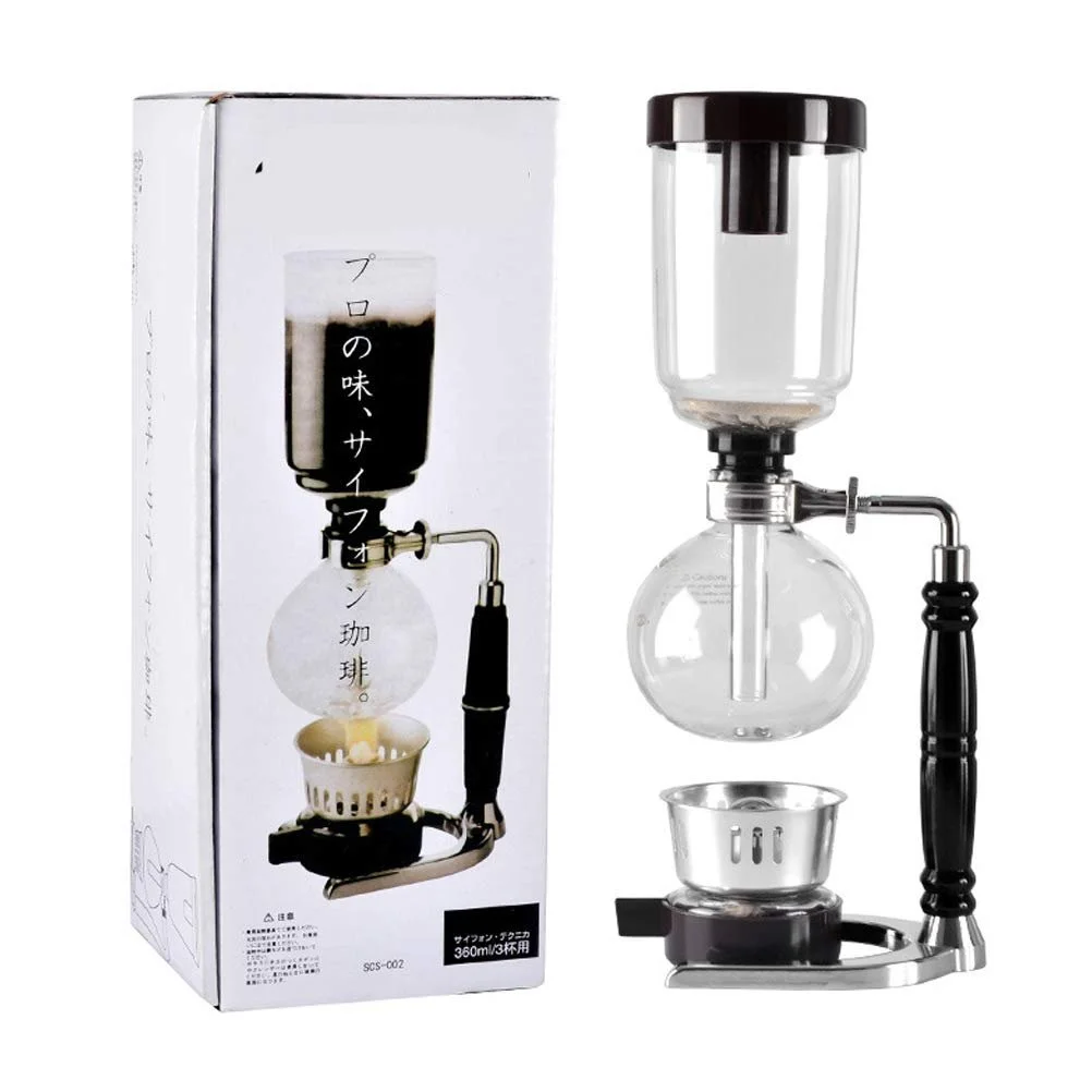 Сифонная кофеварка ручная, термостойкое стекло, вакуумная капельная система, фото №8