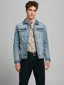 Джинсовая куртка Jack&Jones JJIJEAN JJJACKET NA 041 12183302 Голубой, M - Фото 1