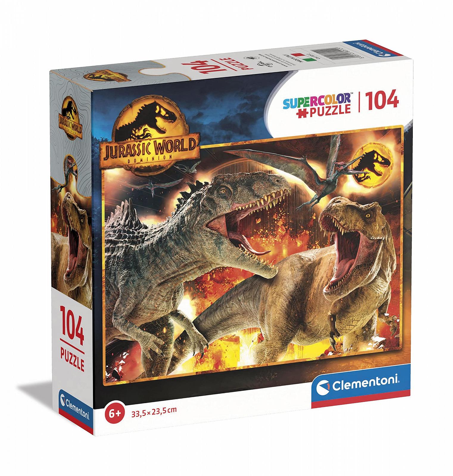 Пазл Clementoni Supercolour 80512 Jurassic World Dominion 104 элемента разноцветный, фото №1