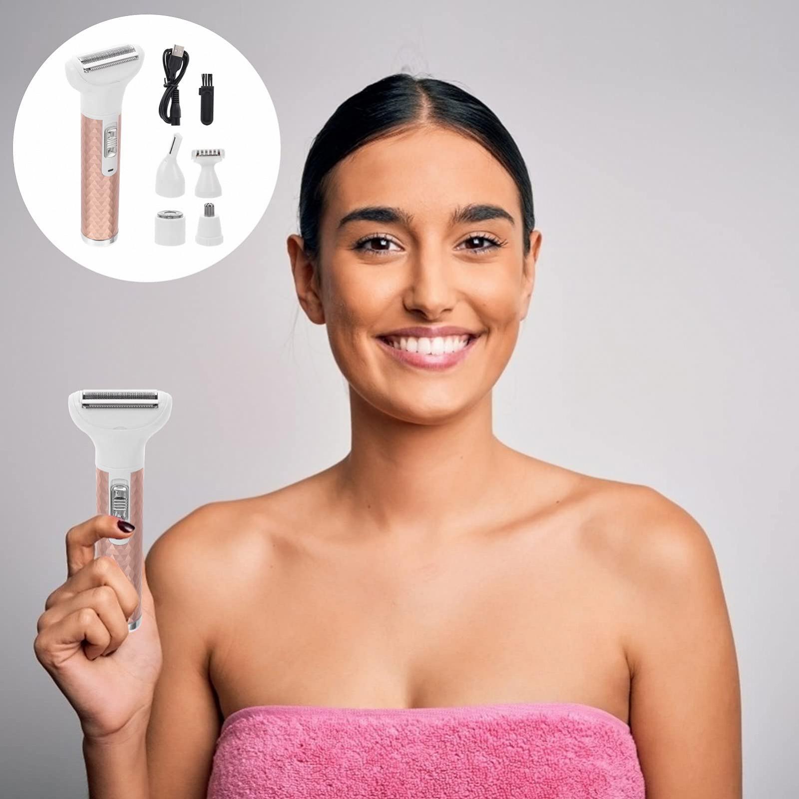 Бритва MAGICLULU 4 Sets Electric Shaver Eyebrow Remover USB Charger Trimmer Multifunctional Tool Women Arm Hair Shaver Body, фото №6