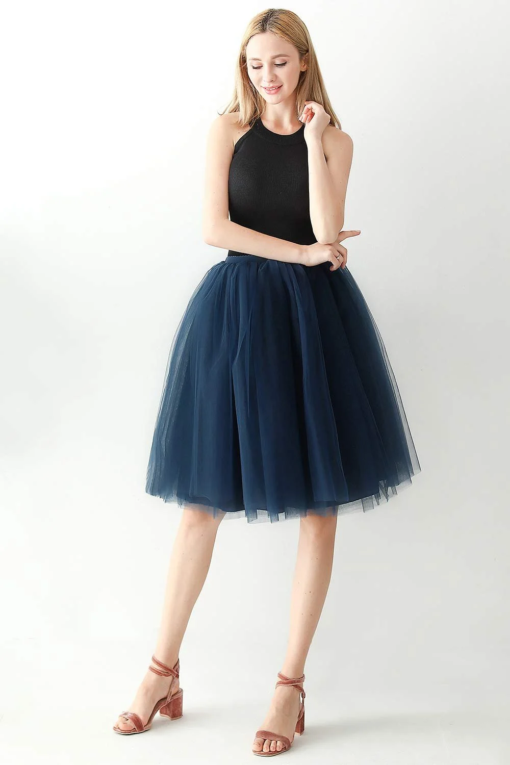 Юбка из тюля, нижняя юбка-пачка для карнавала, стиль рокабилли, фото №2