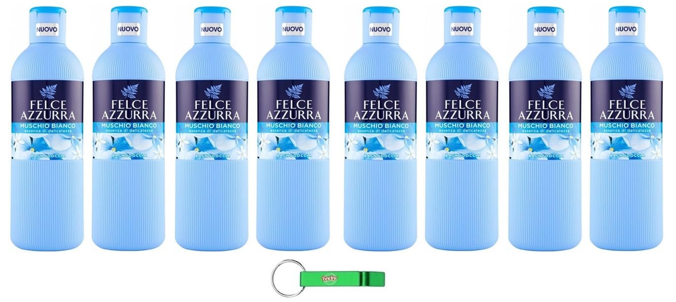 Гель для душу Felce Azzurra Bagnodoccia Muschio Bianco з ароматом білого мускусу 8 x 650 мл, фото №1