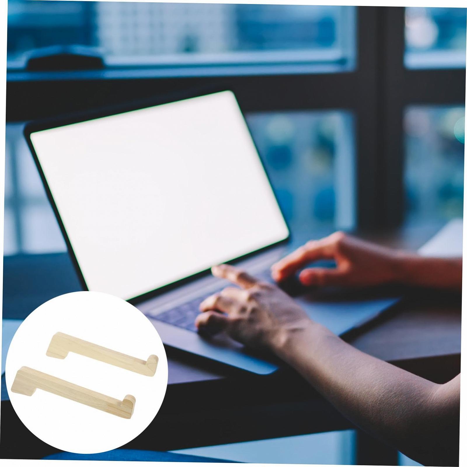 Подставка для ноутбука деревянная приподнятая (2 шт.), фото №4