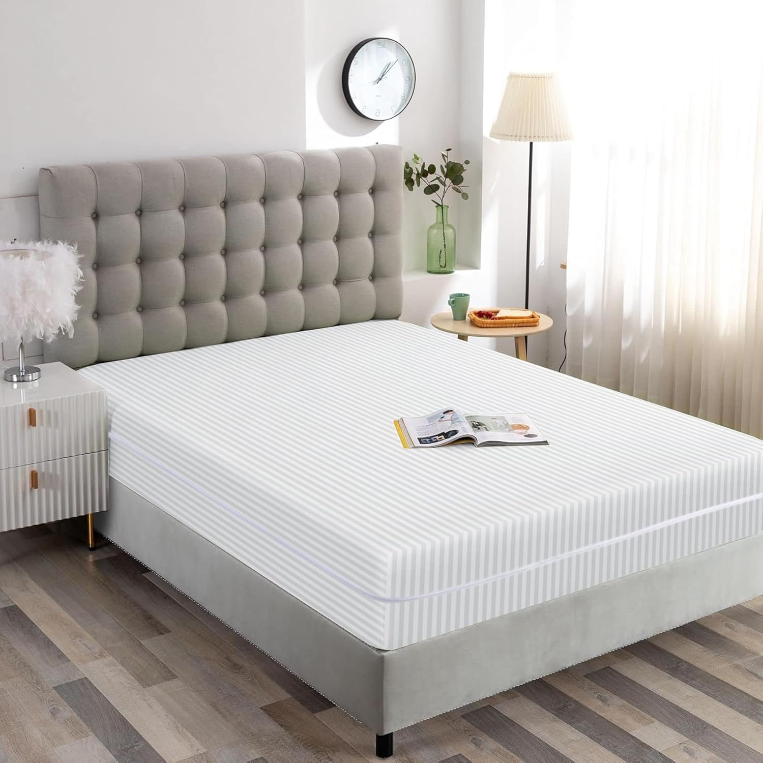 Наматрасник Satin Stripe против клопов на молнии, глубина 30 см, противопылевой, дышащий, фото №3 Наматрасник Satin Stripe против клопов на молнии, глубина 30 см, противопылевой, дышащий, фото №3