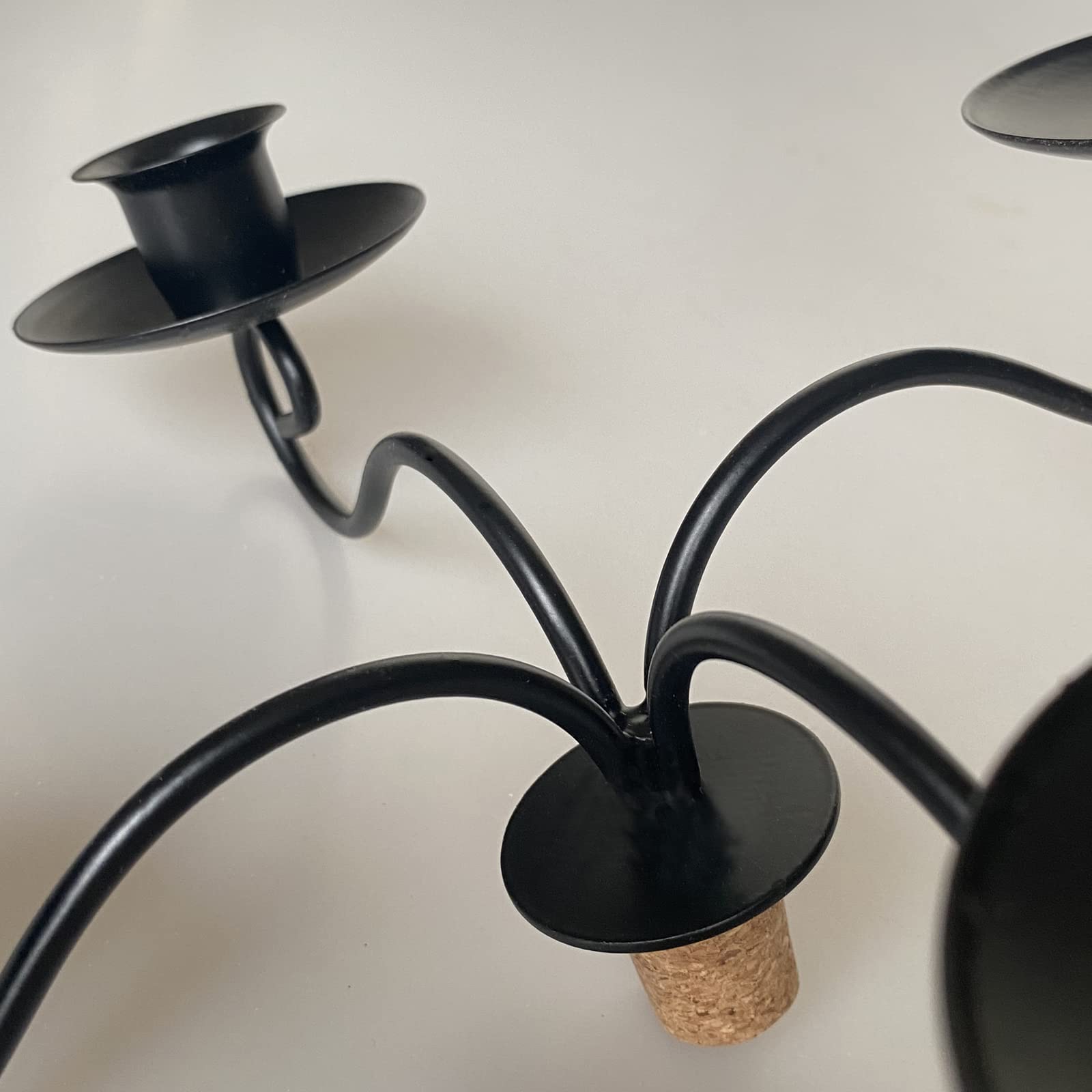 Підсвічник DIY з корком для кріплення на пляшці металевий чорний для 4 свічок, фото №4