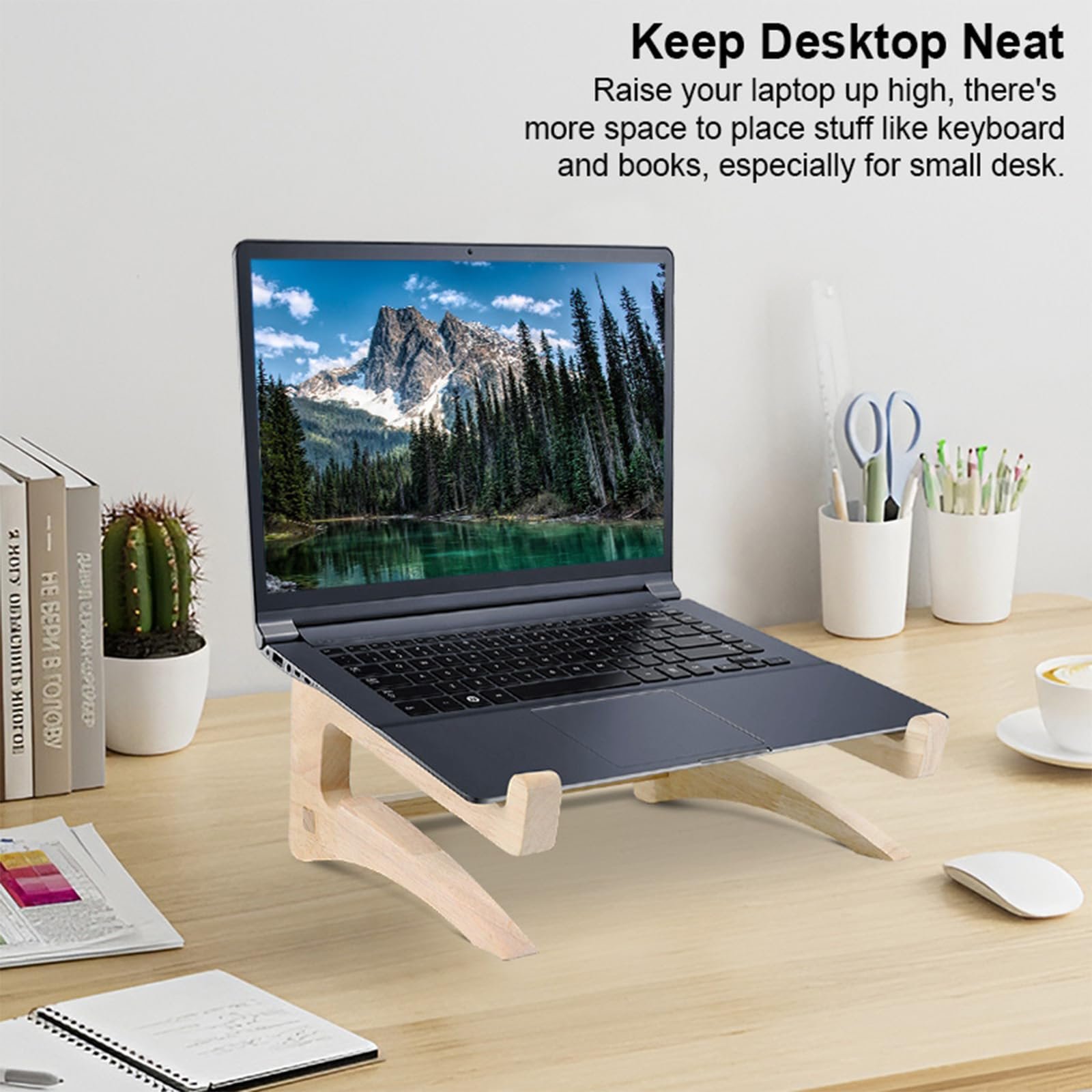 Подставка для ноутбука UI U & I Портативная и регулируемая подставка для ноутбука до 10-17 дюймов Дерево, фото №6