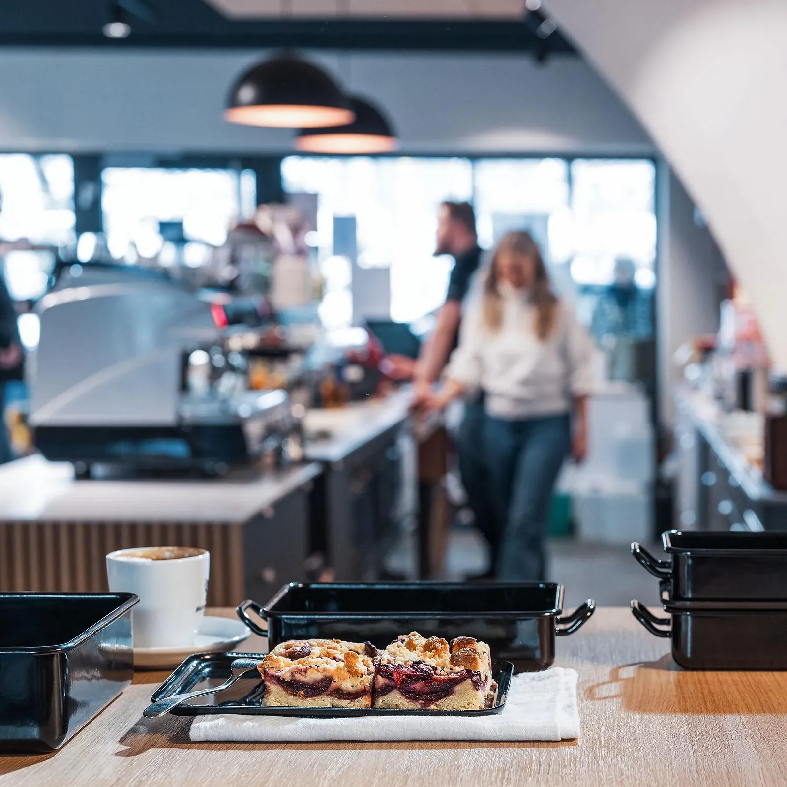 Форма для випікання та сервірування Riess 2182-022 15 х 11 х 7 см емальована чорна, фото №6