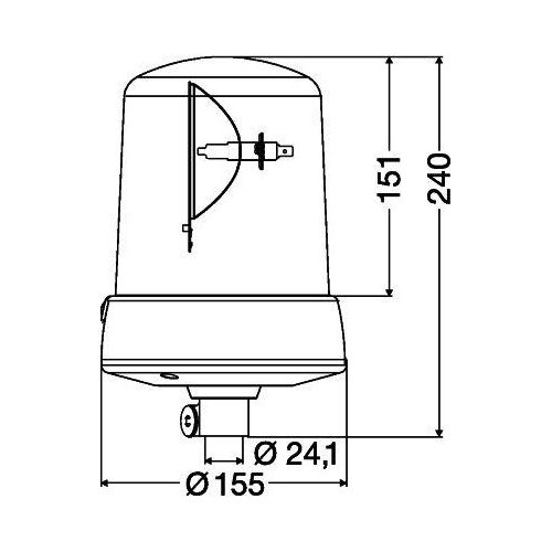 Проблисковий маячок HELLA KL 7000 2RL 008 063-101, фото №3