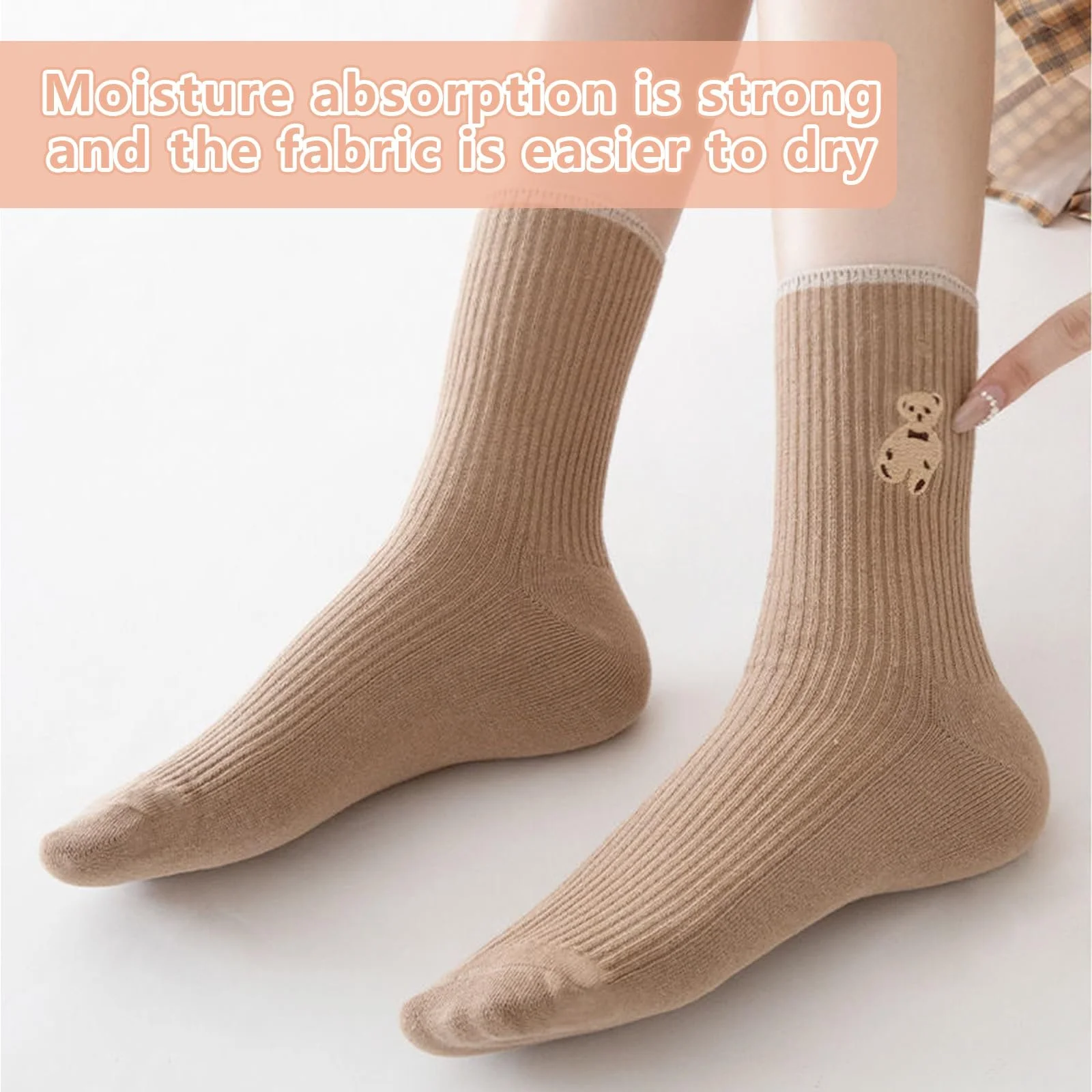 Жіночі шкарпетки Lilbitty з ведмедиком, 3 пари, фото №7