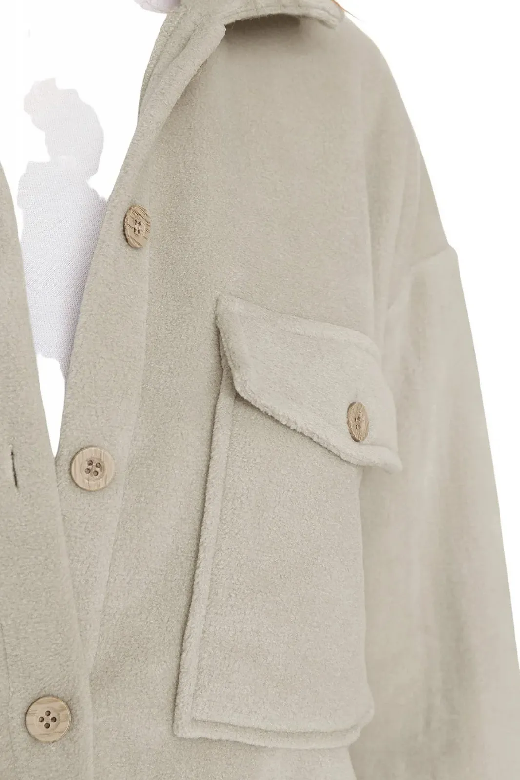 Женское Вязаное Пальто TRENDYOL Basic Однотонное, фото №4