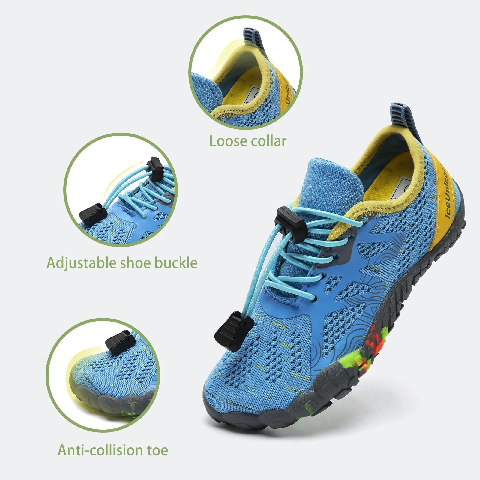 Босоножки IceUnicorn Детские и девочек Кроссовки для купания АкваКроссовки Дышащие кроссовки для трейлраннинга, фото №4