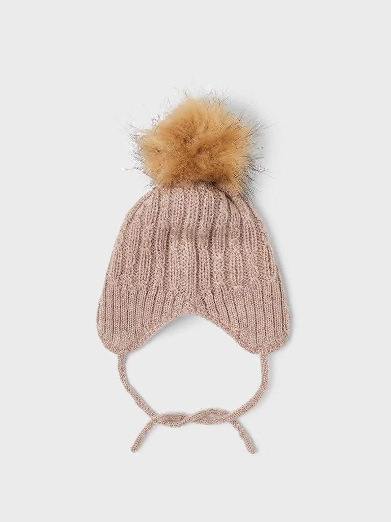 Шапка Name It Baby Girls' NBFWRILLA Шерстяная Вязаная XXIII Sphinx 34/39 Peppercorn, фото №4