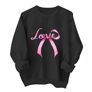 Рубашка Komiseup Повседневный Однотонный Женский Свитшот без Капюшона Свободный Пуловер Модный Принт-Бантик Хлопок Круглый Вырез Длинный Рукав Осень Зима Легкий Свитер Свободный 11 - Фото 1