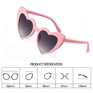 Солнцезащитные очки Laurinny Сердце для женщин, винтажные очки Clout, защита UV400 synthetic.ua - Фото 1