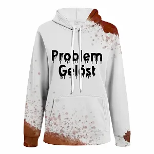 Худи Женское с длинными рукавами Halloween 2025, принт Кровавое письмо, S Plus, свободный крой - Фото 1