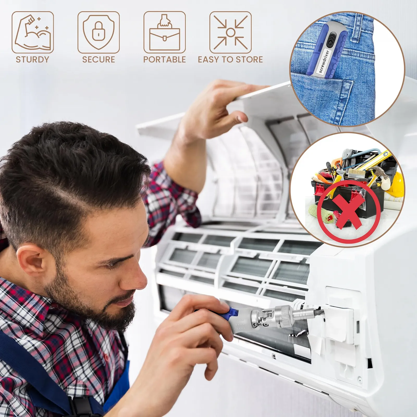 Набір викруток Belle Vous 14-в-1 Ratchet Magnetic, фото №6