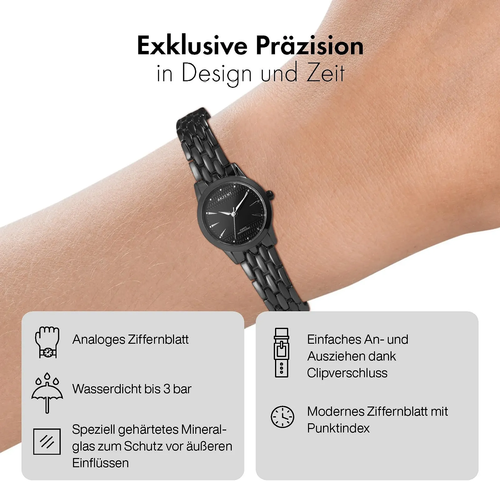 Аналоговые часы Akzent Exclusive 1800199 Металл, Кварц, фото №3 Аналоговые часы Akzent Exclusive 1800199 Металл, Кварц, фото №3