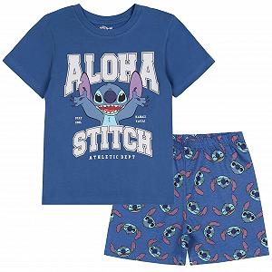 Піжама Disney Stitch Бавовна Комплект з двох предметів для хлопчиків з короткими рукавами Літо - Фото 1