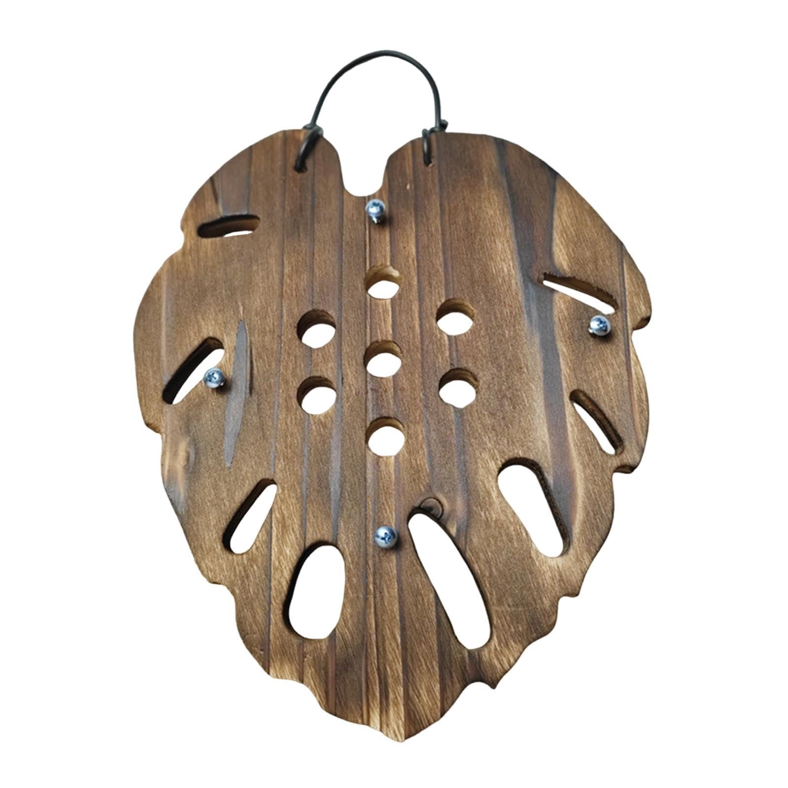 Настінне кашпо perfk із тримачем для папороті дерев'яна рама у формі листка, фото №1