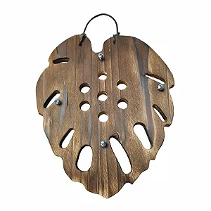 Настінне кашпо perfk із тримачем для папороті дерев'яна рама у формі листка - Фото 1