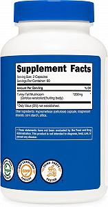 Трутовик разноцветный Nutricost Turkey Tail Mushroom 1,200 mg 120 Capsules 600 per Capsule synthetic.ua - Фото 1