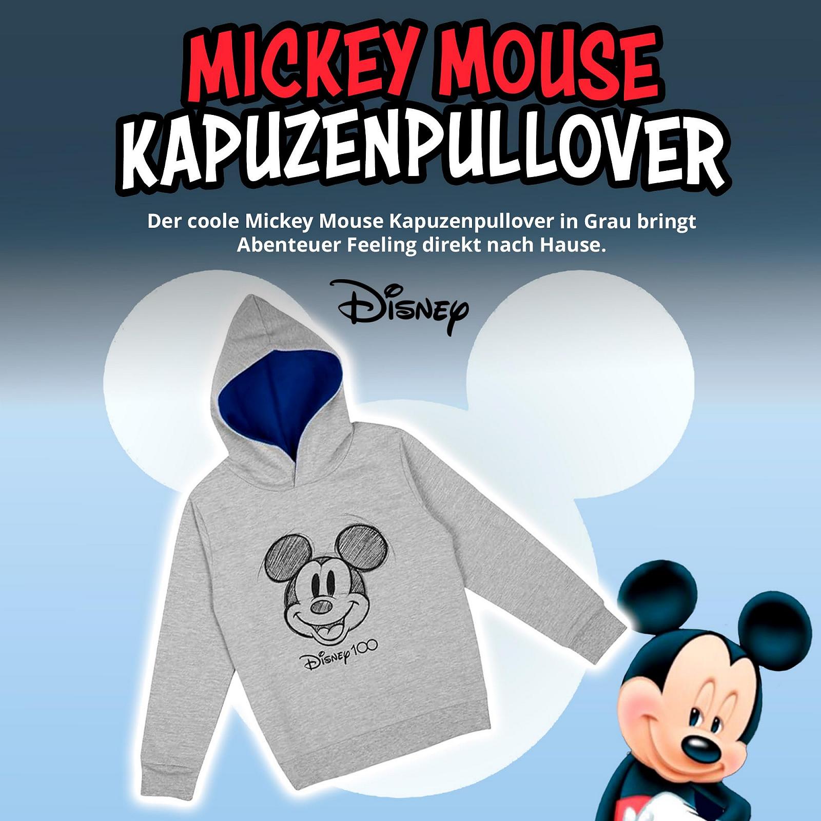 Худі Disney Mickey Mouse для хлопчиків - Дитячий худі-пуловер з капюшоном, сірий, фото №2