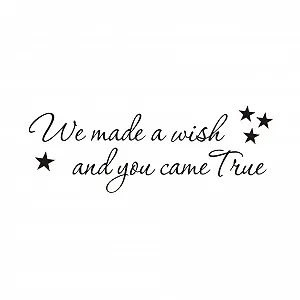 Наклейка на стіну VORCOOL We Made a Wish and You Came True Дитяча - Фото 1