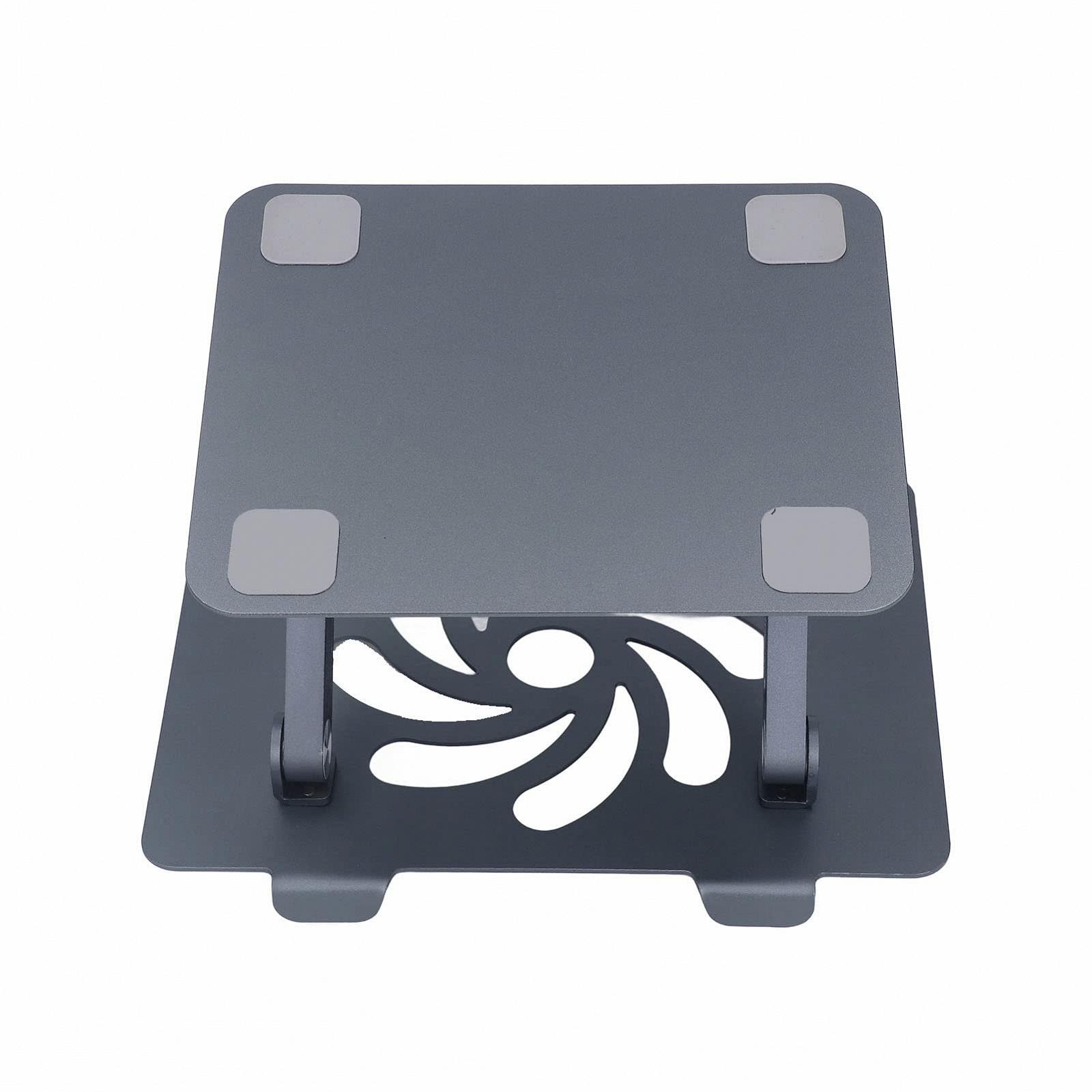 Підставка для ноутбука алюмінієвий сплав, регульована по висоті, складана, фото №2