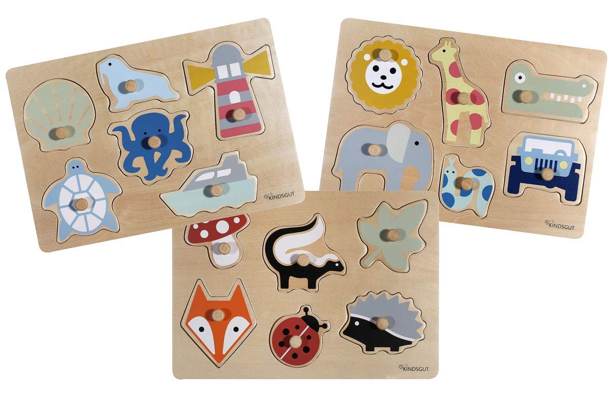 Деревянный пазл Kindsgut Dinos развивающий, фото №6