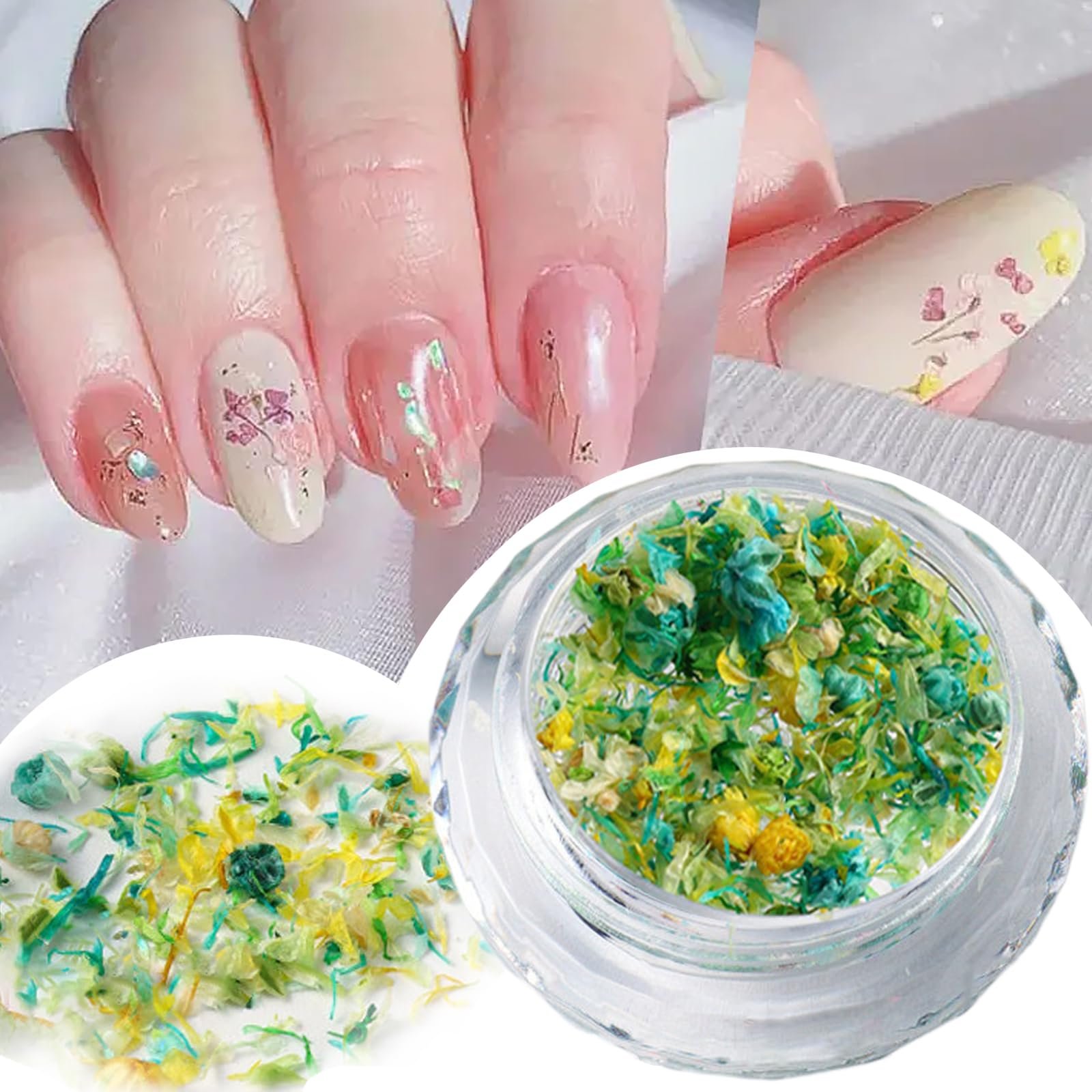 Прикраси для нігтів 3D Квіти для нігтів Без бренду Сушені квіти Мікс, фото №2