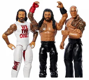 Набір фігурок Mattel WWE Main Event Jimmy Uso The Rock Roman Reigns 3 шт. synthetic.ua - Фото 1