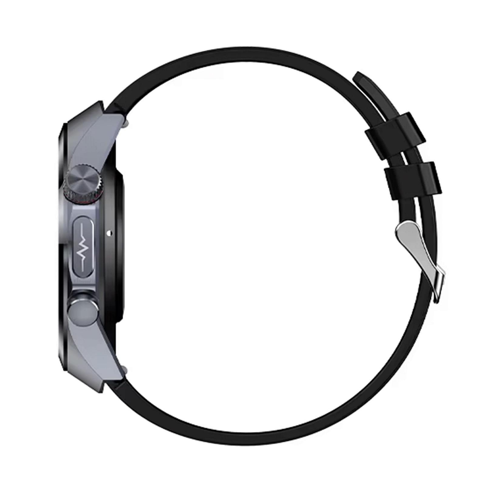 Смарт-часы Knauermann PRO 3 Plus Round (2025), часы здоровья с функцией телефонии, грудная клетка, ЭКГ плюс HRV и SOS функция, AMOLED-дисплей, BT Bluetooth, апноэ сна, силиконовый ремешок, черный, 14-24, фото №5