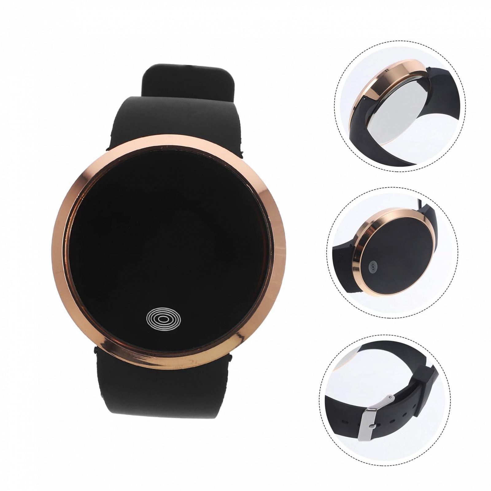 LED Часы Healvian с сенсорным экраном для мужчин и женщин Цифровые часы с ПУ кожаным ремешком Электронные часы, фото №4 LED Часы Healvian с сенсорным экраном для мужчин и женщин Цифровые часы с ПУ кожаным ремешком Электронные часы, фото №4