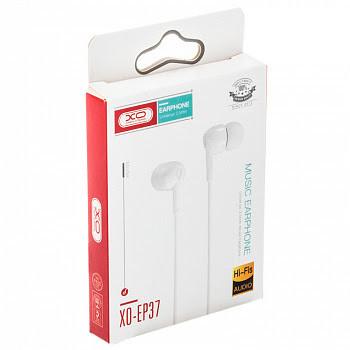 Провідні вакуумні навушники з активним шумозаглушенням XO EP37 White 1,2м, фото №2 Провідні вакуумні навушники з активним шумозаглушенням XO EP37 White 1,2м, фото №2