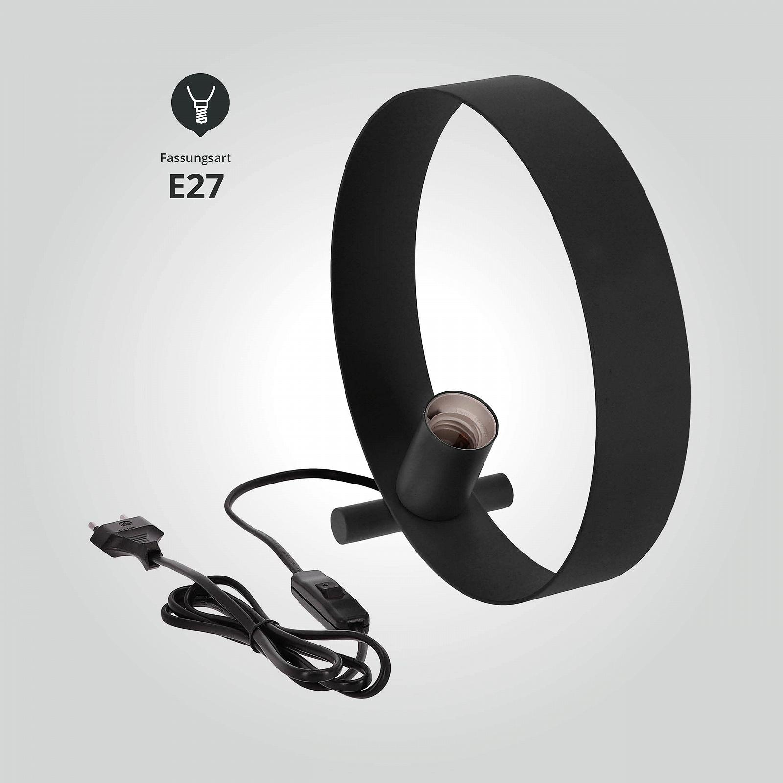Настільна лампа LED Universum Maya кільцеподібна E27 чорна, фото №7