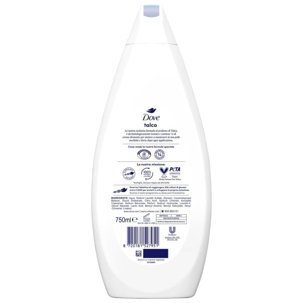 Гель для душу Dove Talcum Beauty Bath 12 х 750 мл, фото №5