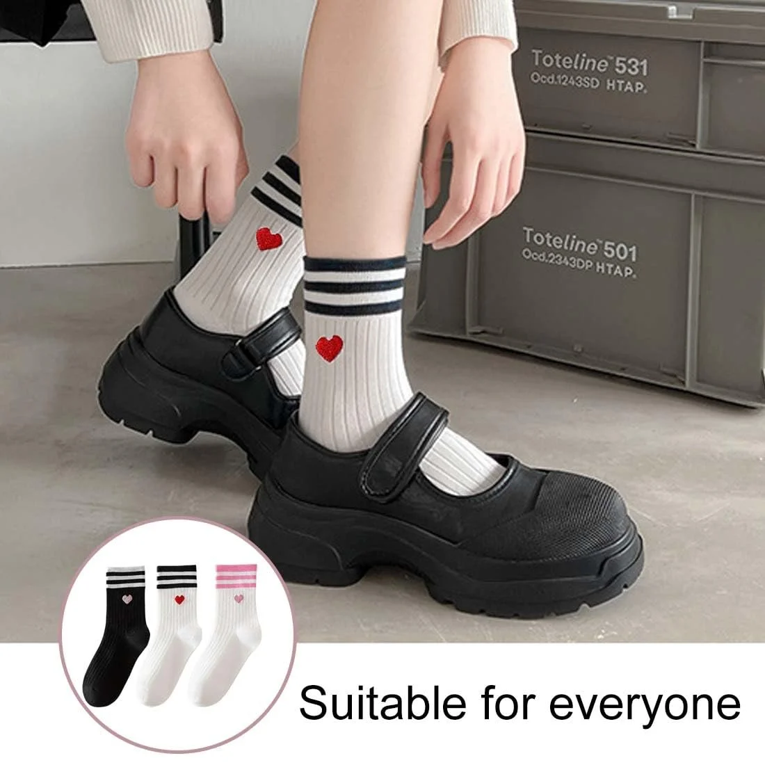 Шкарпетки тенісні Жіночі Heart 3 пари 35-39, фото №6