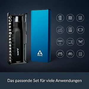 Набір реверсивних викруток ARCTIC 27 в 1 Cross/Slotted/Torx/Pozidriv/Hex алюмінієвий корпус synthetic.ua - Фото 1