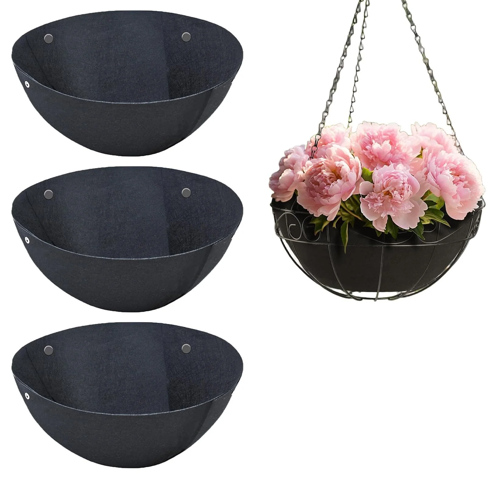 Вставки для підвісних кошиків з повсті 3 шт. 14 дюймів, фото №2