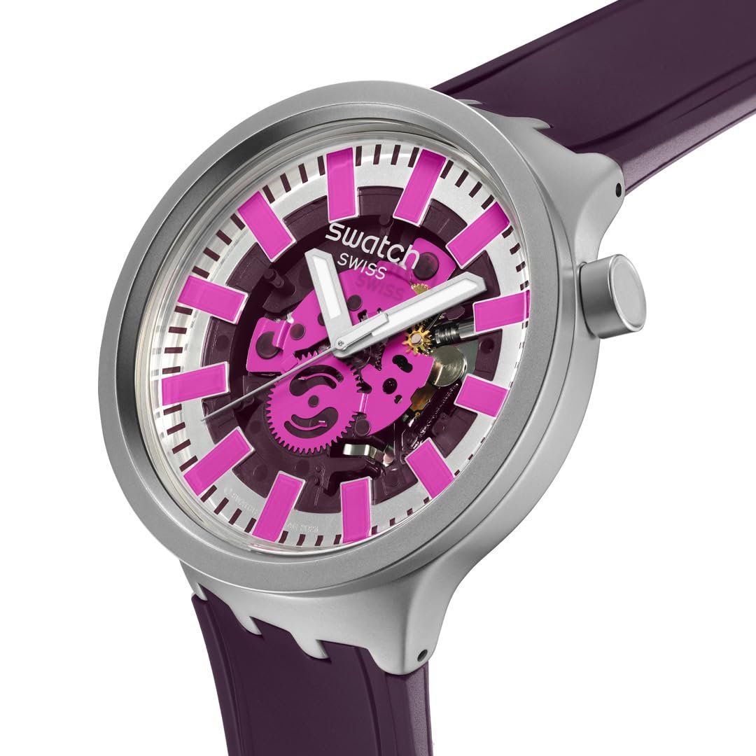 Часы Swatch Audacious Acai SB07S120 Коричневый Минималистичный, фото №3 Часы Swatch Audacious Acai SB07S120 Коричневый Минималистичный, фото №3