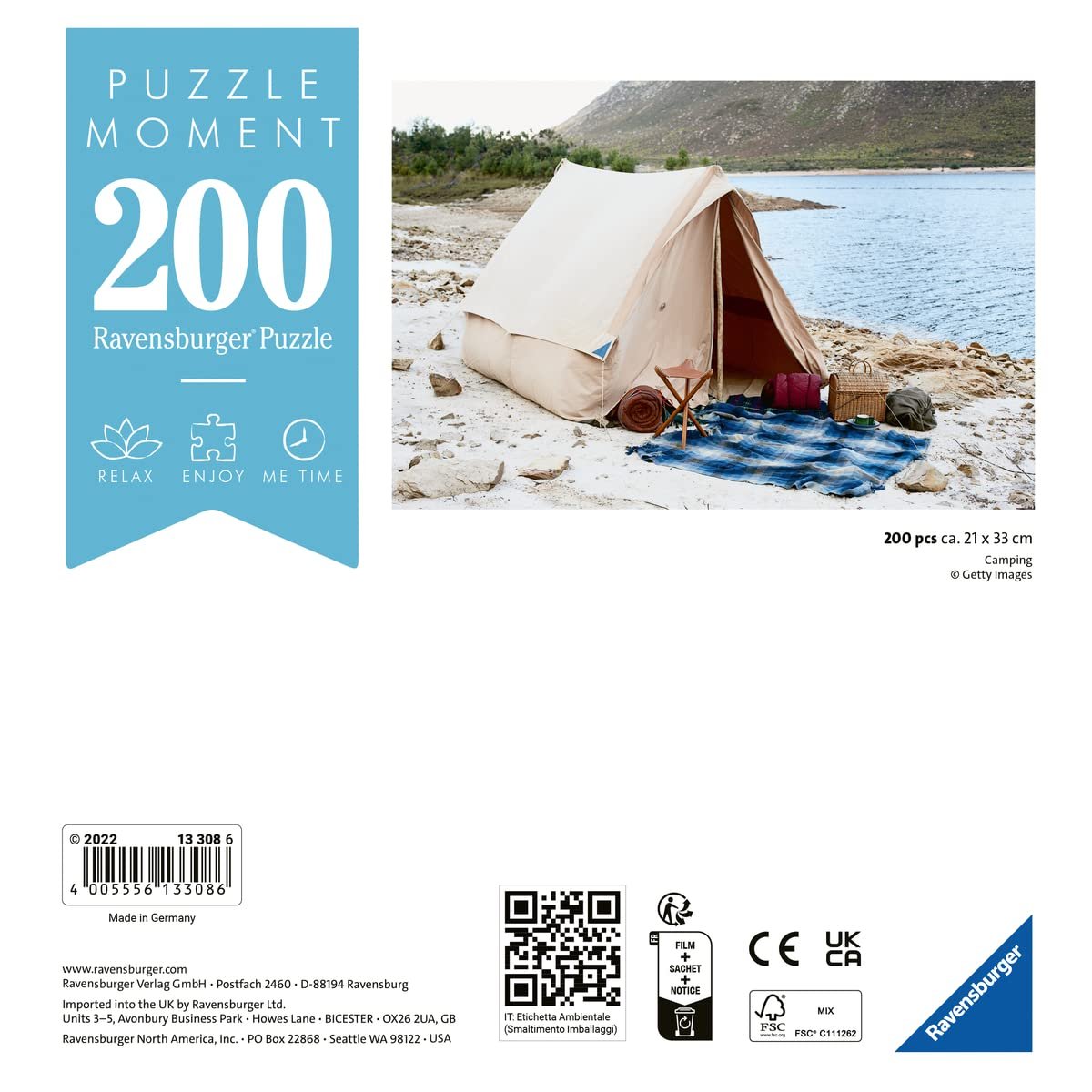 Пазл Ravensburger Puzzle Moment Camping 13308 200 елементів, фото №5 Пазл Ravensburger Puzzle Moment Camping 13308 200 елементів, фото №5