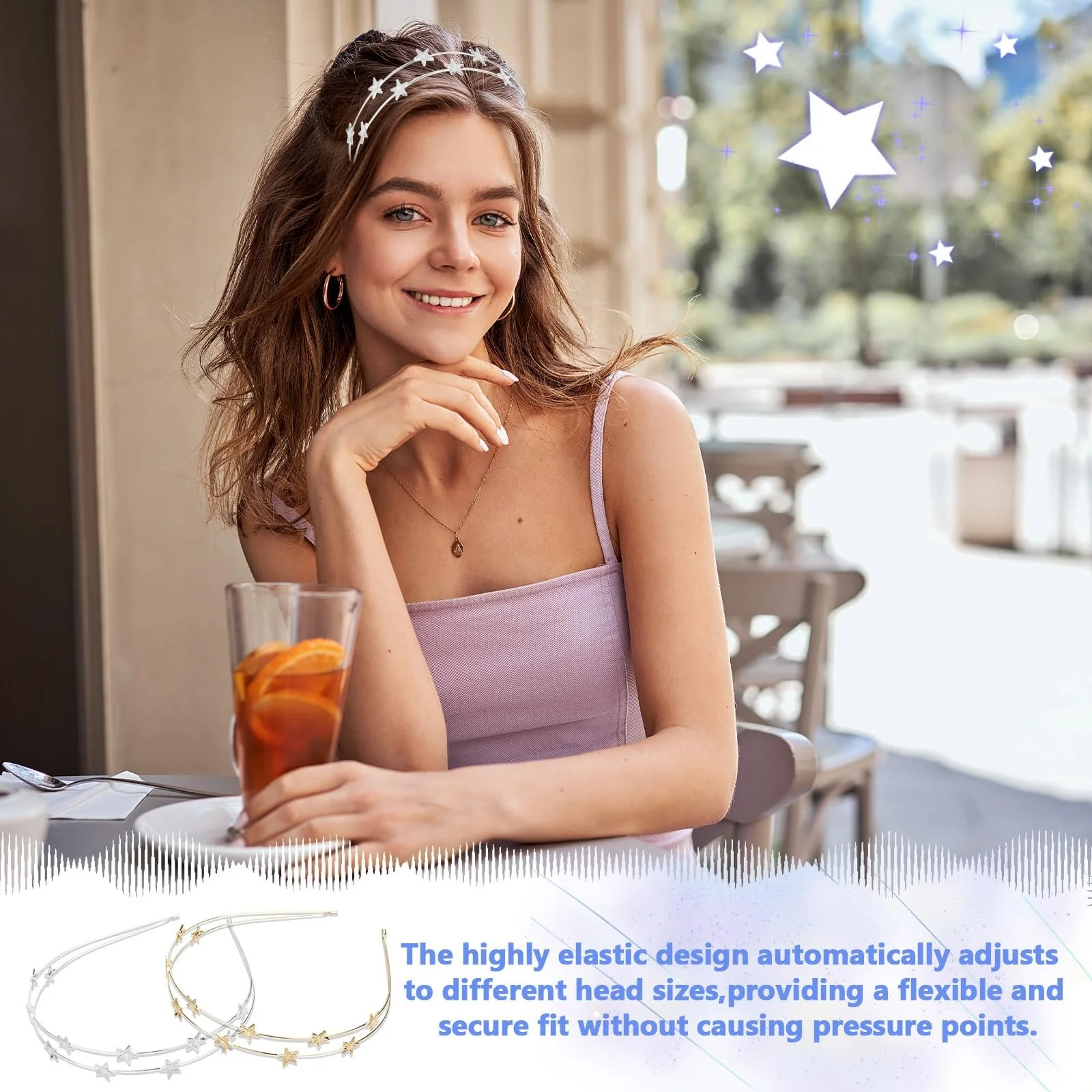 Набір з 2 жіночих обручів для волосся, фото №4