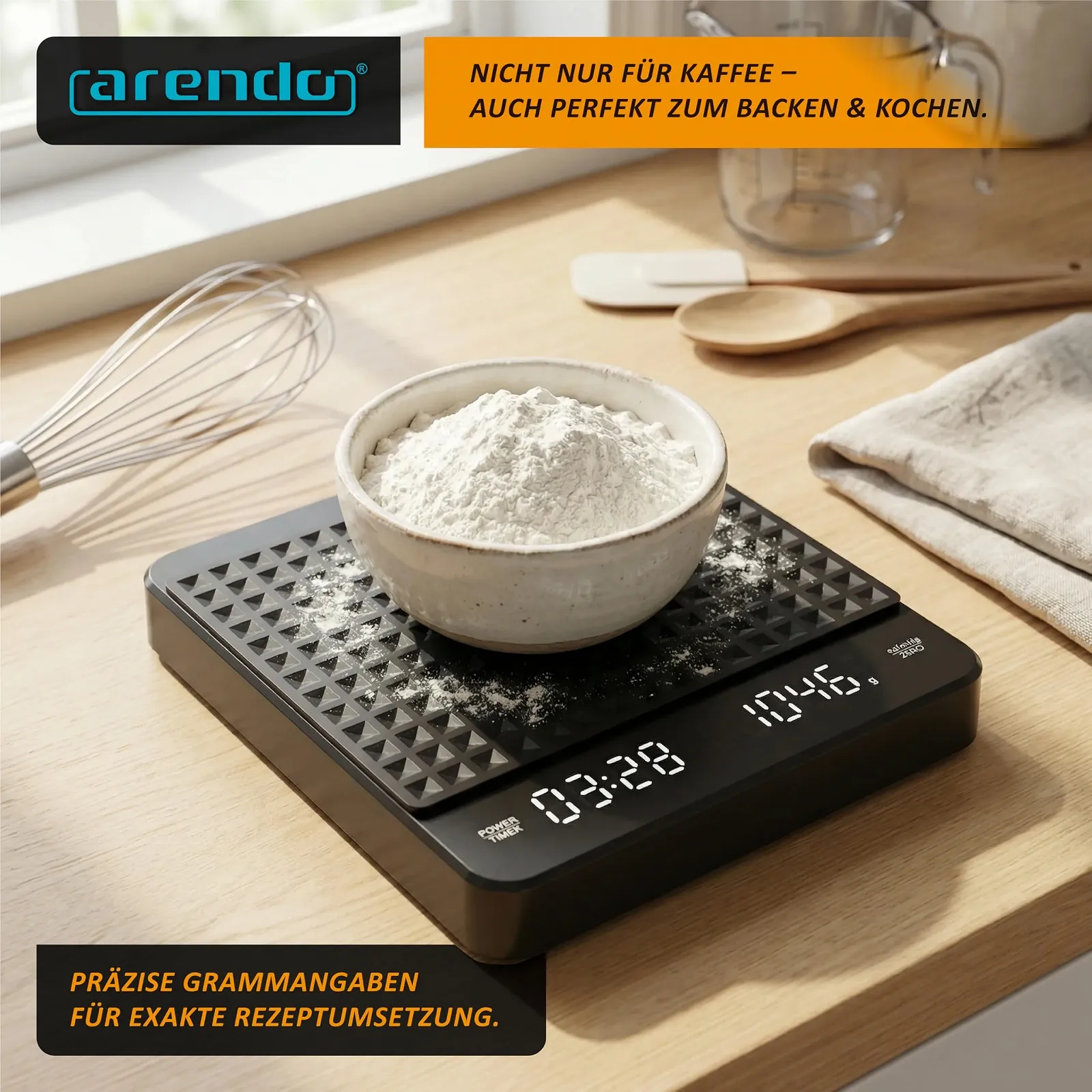 Кухонні ваги Arendo 308095 Digital Barista Scales Precision 3kg 0.1g LED g, oz, ml, фото №7 Кухонні ваги Arendo 308095 Digital Barista Scales Precision 3kg 0.1g LED g, oz, ml, фото №7