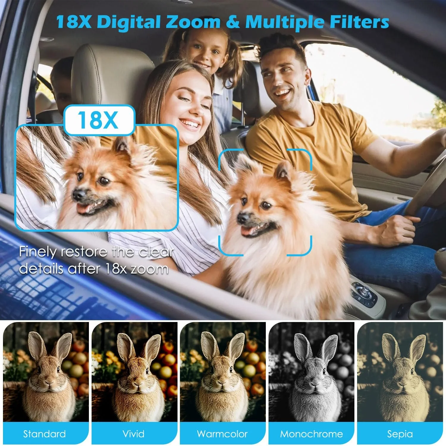 Цифрова камера Arosser UHD 5K 75MP 18X Zoom 2.83 дюйма карта 64GB, фото №4 Цифрова камера Arosser UHD 5K 75MP 18X Zoom 2.83 дюйма карта 64GB, фото №4