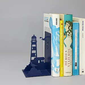 Тримачі для книг Balvi Маяк Класичний Вид на Узбережжя: Маяк і Чайки Meta Синій synthetic.ua - Фото 1