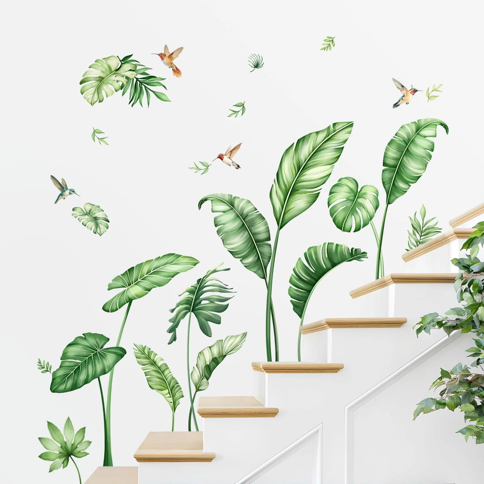 Наклейка на стіну Palm Leaves Boho Large Green Tropical, фото №2 Наклейка на стіну Palm Leaves Boho Large Green Tropical, фото №2