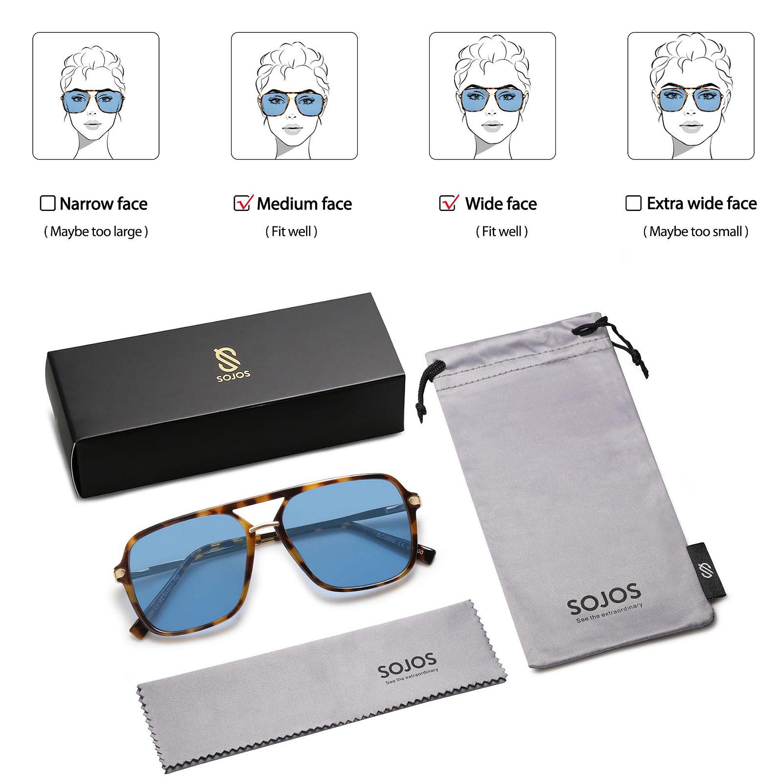 Сонцезахисні окуляри Retro SOJOS SJ2229 для чоловіків та жінок, полікарбонатні лінзи, модні прямокутні 90-х, фото №6